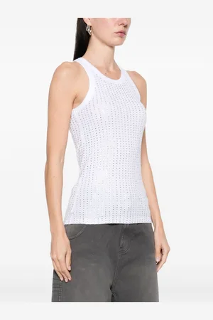 The Attico Strass Embellished Tank Top