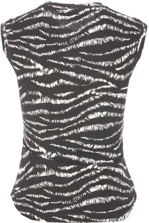 The Attico Zebra Print Cotton Top