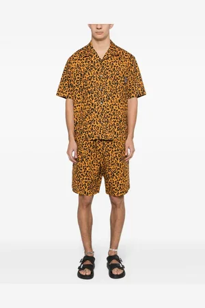 Palm Angels Linen And Cotton Blend Shorts