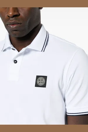 Stone Island Logo Cotton Polo Shirt