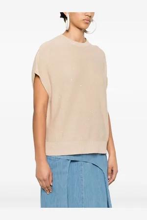 Fabiana Filippi Linen Blend Crewneck Sweater