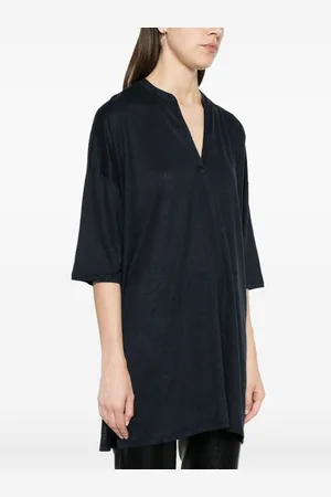 Majestic Linen Blend Tunic Dress