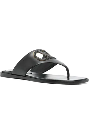 VALENTINO GARAVANI Vlogo Cut-out Leather Sandals