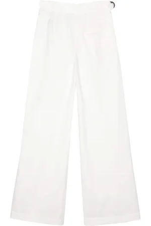 Emporio Armani Wide Leg Cotton Trousers