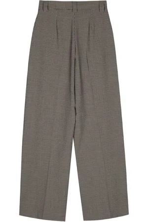 ALYSI Wool Blend Wide-leg Trousers