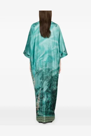 PIERRE-LOUIS MASCIA Printed Silk Long Dress