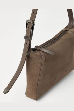 Brunello Cucinelli Suede Bc Duo Bag With Shiny Details