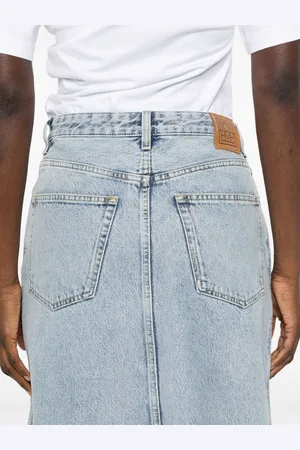 Totême Organi Cotton Denim Midi Skirt
