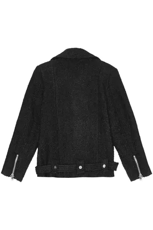 Ganni Boucle Wool Biker Jacket