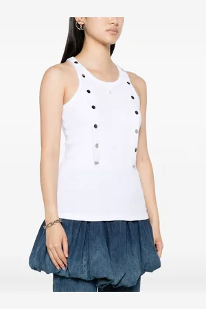 The Attico Ribbed Cotton Tank Top