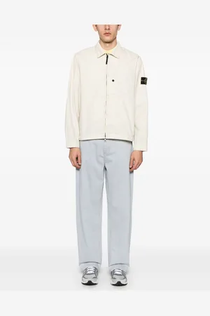 Stone Island Logo Organic Cotton Overshirt