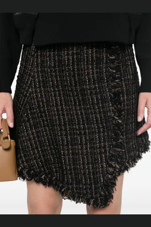 SACAI Tweed Wool Mini Skirt