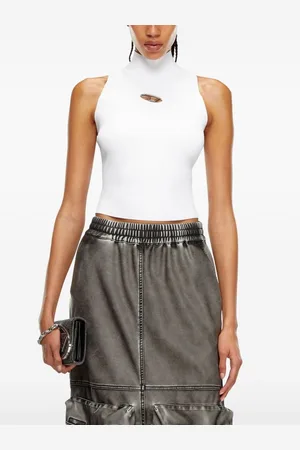 Diesel Cut-out Logo Tank Top