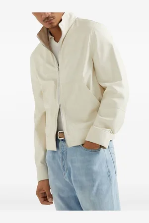 Brunello Cucinelli Reversible Leather Bomber Jacket