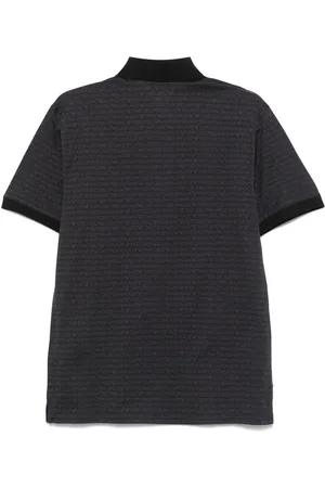 Emporio Armani Allover Logo Cotton Polo Shirt