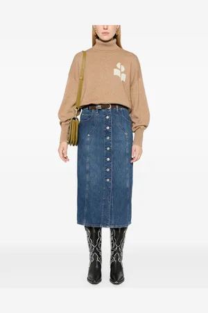 Marant Etoile Vandy Denim Cotton Skirt
