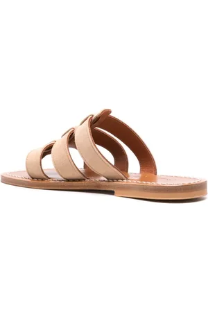 K jacques Dolon Leather Flat Mules