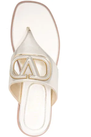 VALENTINO GARAVANI Vlogo Cut-out Leather Sandals