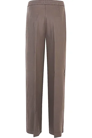 VIA MASINI 80 Linen Blend Trousers