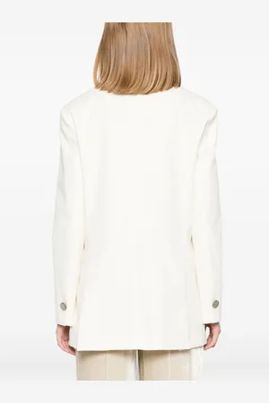 PAROSH Crew Cotton Blend Blazer Jacket