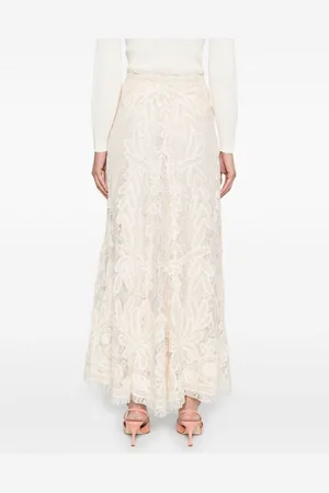 PAROSH Lace Midi Skirt
