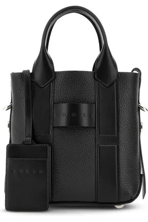 Hogan Script Small Leather Tote Bag