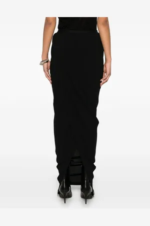 Rick Owens Soft Pillar Wool Long Skirt