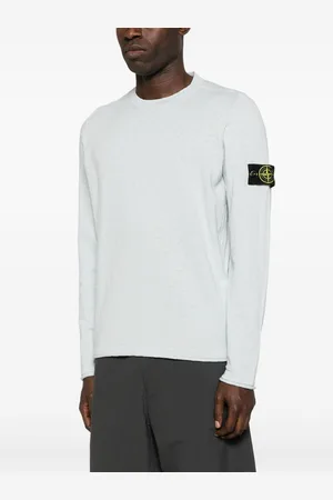 Stone Island Logo Cotton Crewneck Sweater