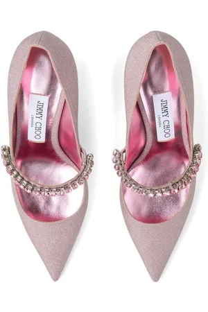 Jimmy Choo Bing 65 Glittered Leather Pumps