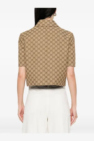 Gucci Gg Supreme Cropped Jacket