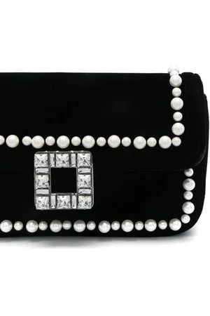 Roger Vivier Jeu De Fille Velvet Clutch