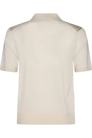 Tory Burch Printed Silk Polo Shirt