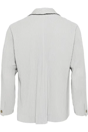 Issey Miyake Pleated Single-breasted Jacket