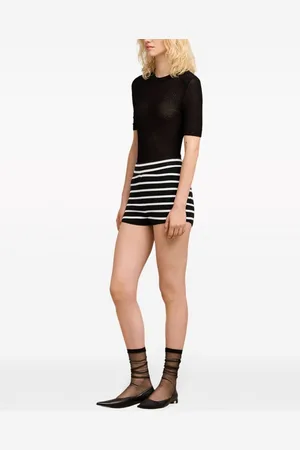 Ami Organic Cotton Striped Shorts