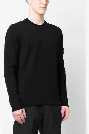 Stone Island Logo Cotton Crewneck Sweater