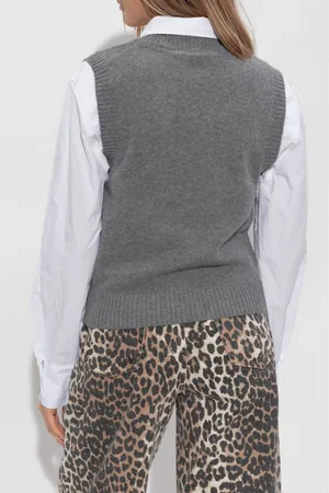 Ganni Logo Wool Vest