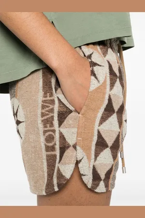 Loewe Cotton Blend Jacquard Shorts