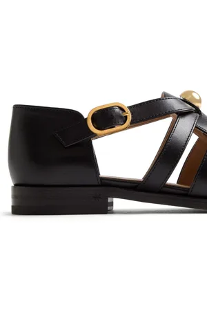 VALENTINO GARAVANI Vlogo Signature Leather Sandals