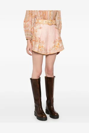 ZIMMERMANN Acacia Printed Linen Shorts