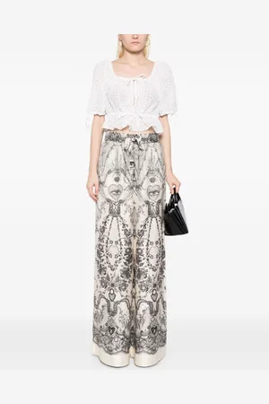 ZIMMERMANN Crush Silk Trousers