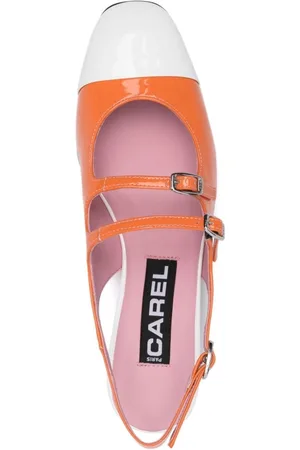 Carel Abricot Patent Slingback Ballet Flats