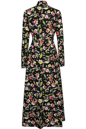 OBIDI Flower Print Silk Dress