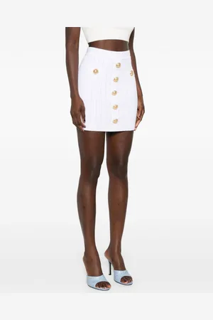 Balmain Buttoned Knitted Skirt