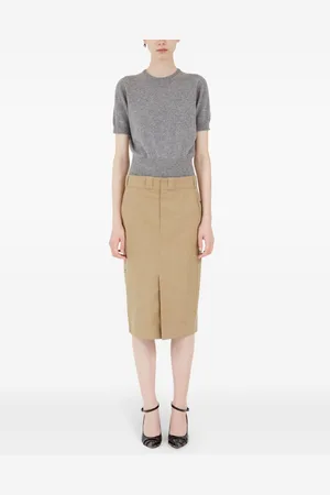 Maison Margiela Cotton Blend Midi Skirt