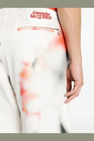 Alexander McQueen Obscure Flower Cotton Shorts