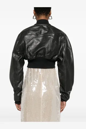 Rick Owens Leather Bomber Jacket