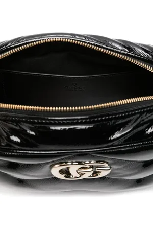 Gucci Gg Marmont Small Patent Leather Shoulder Bag