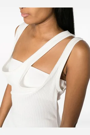 The Attico Ribbed Jersey Midi Dress