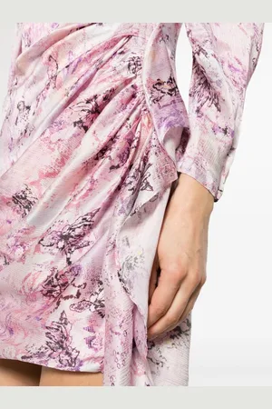 IRO Floral Print Silk Short Dress