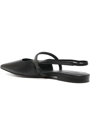 Brunello Cucinelli Leather Slingback Pumps